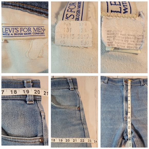 Levi's for Men With a Skoosh More Comfort Vintage Distressed Denim Jeans 40 Rare - Picture 16 of 16